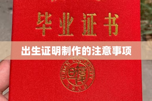五常出生证明制作的注意事项