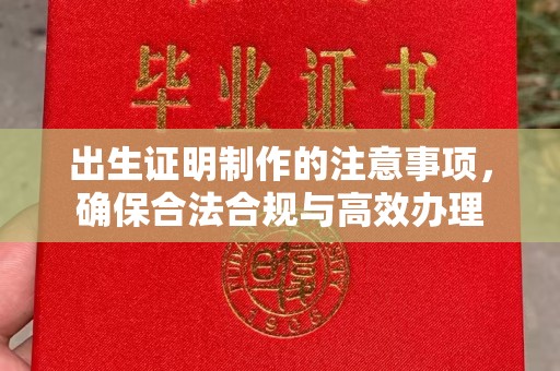 五常出生证明制作的注意事项，确保合法合规与高效办理